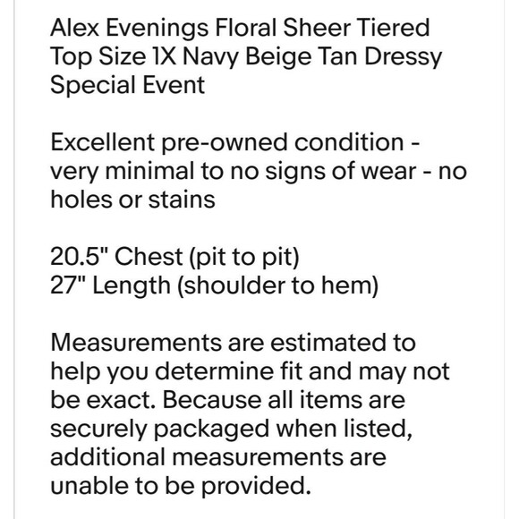 Alex Evenings Blouse 1X - Picture 2 of 10